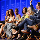 Actors Darby Stanchfield, Jeff Perry, Tony Goldwyn, Bellamy Young and Kerry Washington; Executive Producers Shonda Rhimes and Betsy Beers; and actor Scott Foley attend the Paley Center for Media’s 33rd annual PaleyFest March 15, 2016, in Hollywood, Calif.
Matt Winkelmeyer/Getty Images